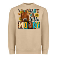 Mushroom just a little moody with cow Heavyweight Sweatshirt - NancyCooperArtShop