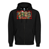 Black Papa Claus Beard Papa Claus Christmas Zipper Hoodie - Bettercallsaul