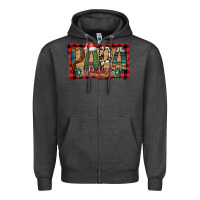 Charcoal Heather Papa Claus Beard Papa Claus Christmas Zipper Hoodie - Bettercallsaul
