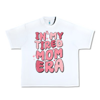 White in my tired mom era Urban Heavy Tee - MaliasSmallBusiness