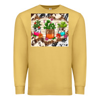 Antique Gold cowhide succulent Premium Sweatshirt - TumblerDesignByShophia