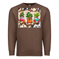 Chestnut cowhide succulent Premium Sweatshirt - TumblerDesignByShophia