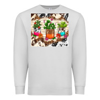Dove Grey cowhide succulent Premium Sweatshirt - TumblerDesignByShophia