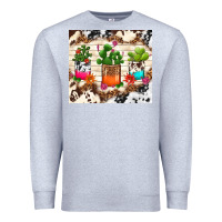 Heather Grey cowhide succulent Premium Sweatshirt - TumblerDesignByShophia