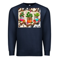 Navy cowhide succulent Premium Sweatshirt - TumblerDesignByShophia