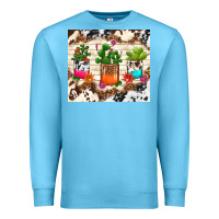 Ocean Blue cowhide succulent Premium Sweatshirt - TumblerDesignByShophia