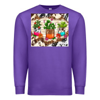 Purple cowhide succulent Premium Sweatshirt - TumblerDesignByShophia