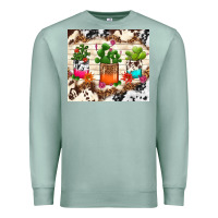 Seafoam cowhide succulent Premium Sweatshirt - TumblerDesignByShophia