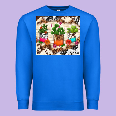 Cowhide Succulent Premium Sweatshirt Designed By Tumblerdesignbyshophia