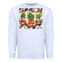 White cowhide succulent Premium Sweatshirt - TumblerDesignByShophia