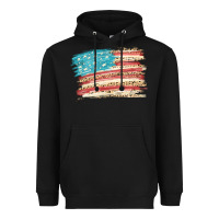 Black American flag with leopard Heavyweight Hoodie - HowdyJamesFarm