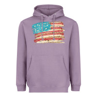 Lavender American flag with leopard Heavyweight Hoodie - HowdyJamesFarm