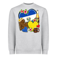 Heather Grey el salvador hearts Heavyweight Sweatshirt - NancyCooperArtShop