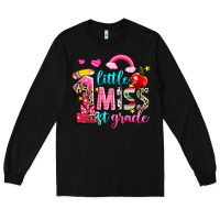 Black little miss first grade Long Sleeve Tee - NancyCooperArtShop