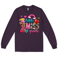 Plum little miss first grade Long Sleeve Tee - NancyCooperArtShop