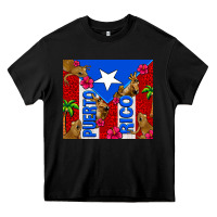 Black puerto rico coqui leopard Heavy Core Tee - AdoDesignShop