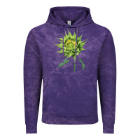 Cloud Purple sun fill green green sunflower Vintage Hoodie - LillyAllenDesigns
