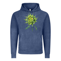 Vintage Denim sun fill green green sunflower Vintage Hoodie - LillyAllenDesigns