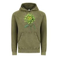 Vintage Olive sun fill green green sunflower Vintage Hoodie - LillyAllenDesigns