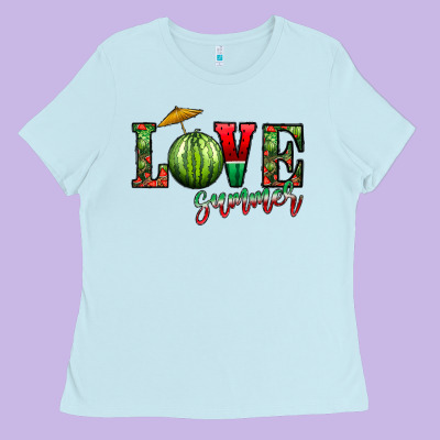 Love Summer Ladies Tee Designed By Cowhidedigitalart