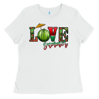 White love summer Ladies Tee - CowhideDigitalArt