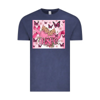 Vintage Denim breast cancer nails hope Vintage Tee - MaliasSmallBusiness