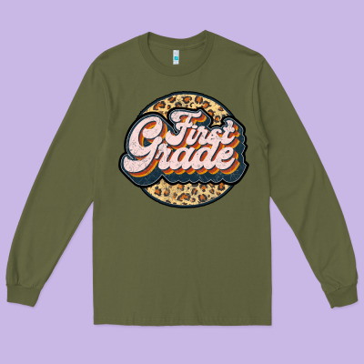 First Grade Long Sleeve Tee Designed By Jahusdesignshop