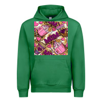 Emerald mom coffee cups with leopard seamless pattern bbs Urban Hoodie - BundleAndBundleShop
