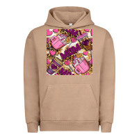 Pigment Burro mom coffee cups with leopard seamless pattern bbs Urban Hoodie - BundleAndBundleShop