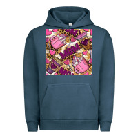 Pigment Midnight Navy mom coffee cups with leopard seamless pattern bbs Urban Hoodie - BundleAndBundleShop