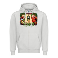 Dove Grey christmas friends squad Zipper Hoodie - Bettercallsaul