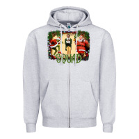 Heather Grey christmas friends squad Zipper Hoodie - Bettercallsaul