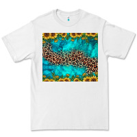 White leopard turquoise sunflower Premium Tee - JahusDesignShop