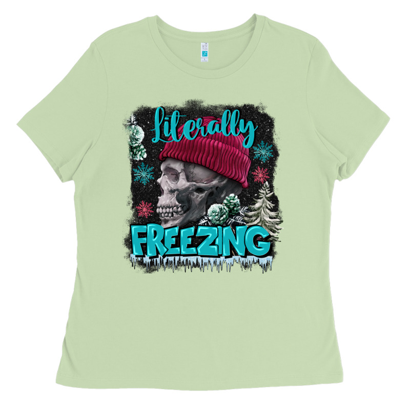 Literally Freezing Skull Ladies Tee by FaDigitalArtStudio | Teevron