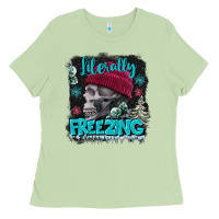 Matcha literally freezing skull Ladies Tee - FaDigitalArtStudio