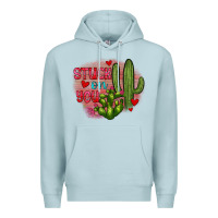Blue Mist stuck on you cactus Premium Hoodie - JahusDesignShop