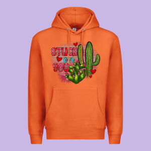 Stuck On You Cactus Premium Hoodie Designed By Jahusdesignshop