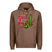 Chestnut stuck on you cactus Premium Hoodie - JahusDesignShop