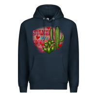 Navy stuck on you cactus Premium Hoodie - JahusDesignShop