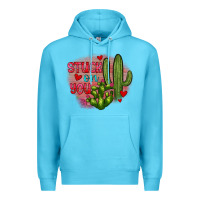 Ocean Blue stuck on you cactus Premium Hoodie - JahusDesignShop