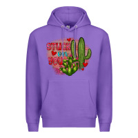 Purple stuck on you cactus Premium Hoodie - JahusDesignShop