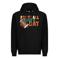 Black Football kinda day Premium Hoodie - HowdyJamesFarm