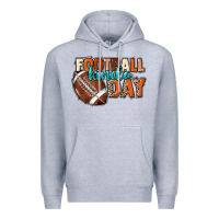 Heather Grey Football kinda day Premium Hoodie - HowdyJamesFarm