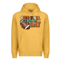 Mustard Football kinda day Premium Hoodie - HowdyJamesFarm