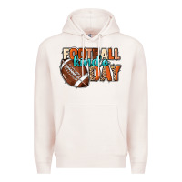 Pale Pink Football kinda day Premium Hoodie - HowdyJamesFarm