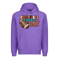 Purple Football kinda day Premium Hoodie - HowdyJamesFarm