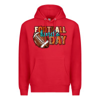 Red Football kinda day Premium Hoodie - HowdyJamesFarm