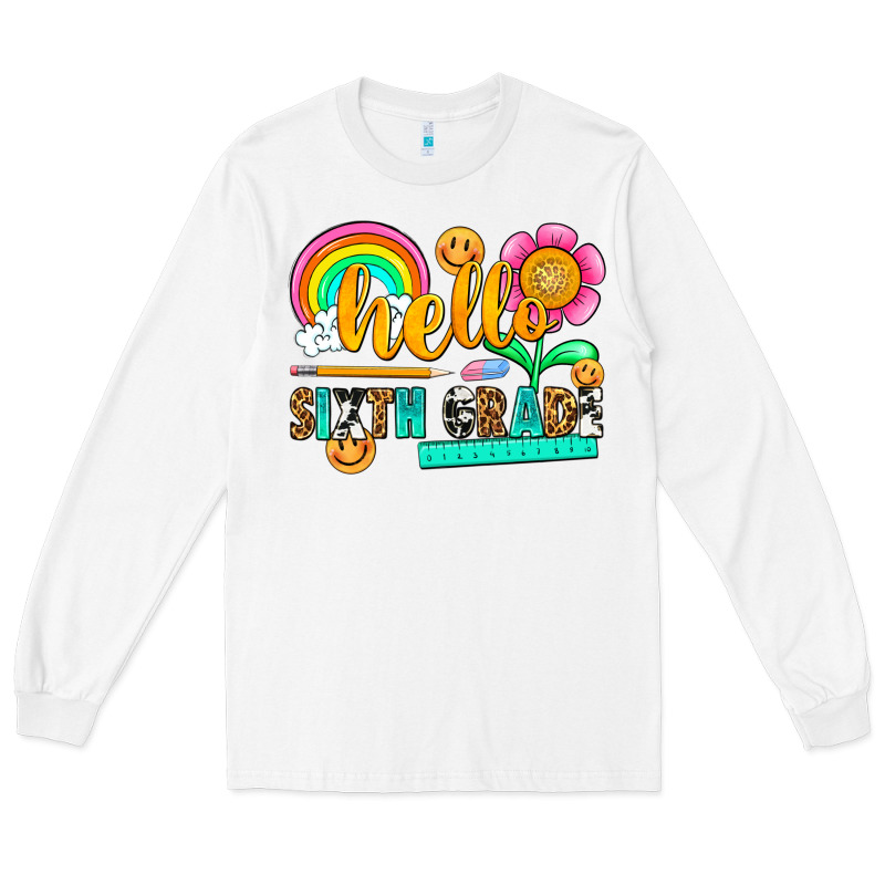 Hello Sixth Grade Long Sleeve Tee by NancyCooperArtShop | Teevron