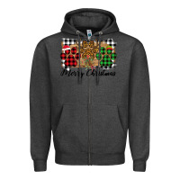 Charcoal Heather merry christmas paws Zipper Hoodie - Bettercallsaul