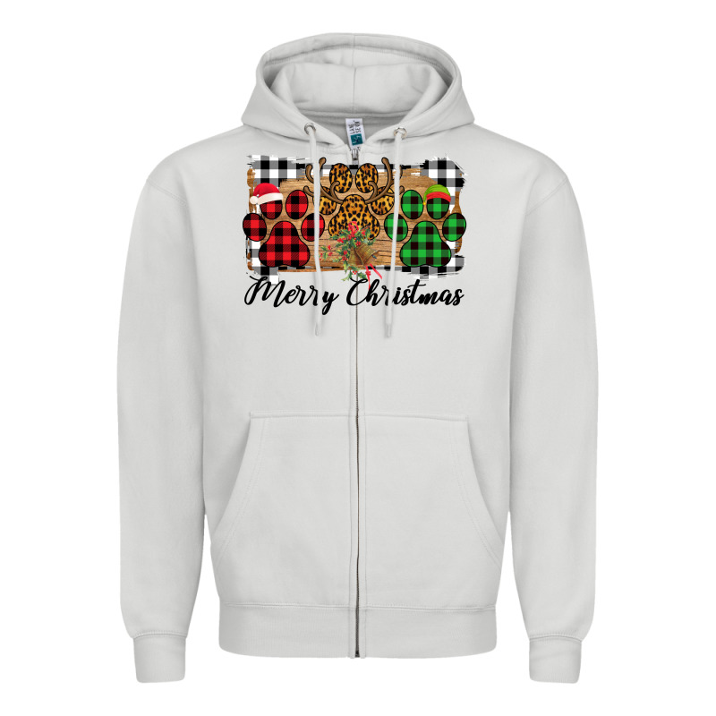 Merry Christmas Paws Zipper Hoodie by Bettercallsaul | Teevron